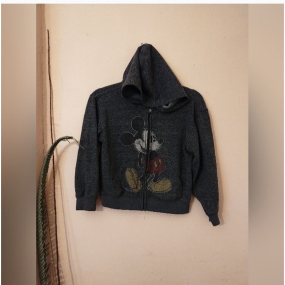Disney Other - Disney's Mickey Mouse graphic unisex child's gray long sleeve hoodie size small
